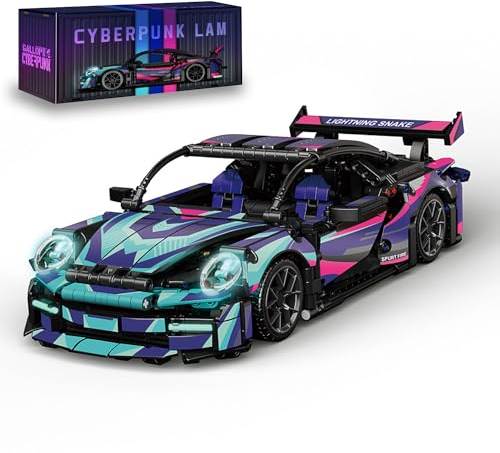 Supersportwagen Bausteine Set, 1116 Teile Technik Rennwagen Modell Bausteine Bausatz Klemmbausteine, 1:14 Sportwagen Modell Bauset Auto Spielzeug, Geeignet für Erwachsene und Jugendliche