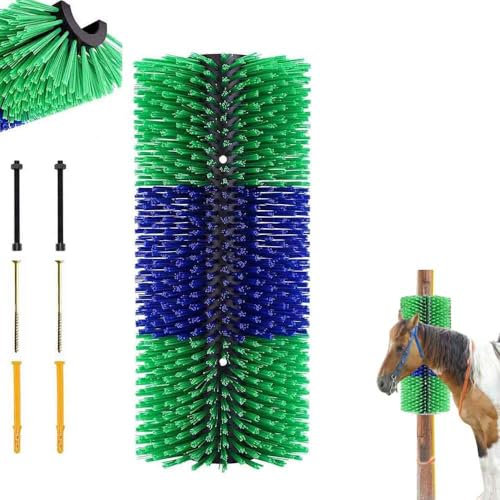 YIJIEHH Massagebürsten für Pferde, Kratzbrett Bürste Anti Juckreiz Pad Pferde Rückenkratzer, Massagebürsten-Set, für Schaf Pferd Kuh Schweine, Langlebig und Elastisch-Green