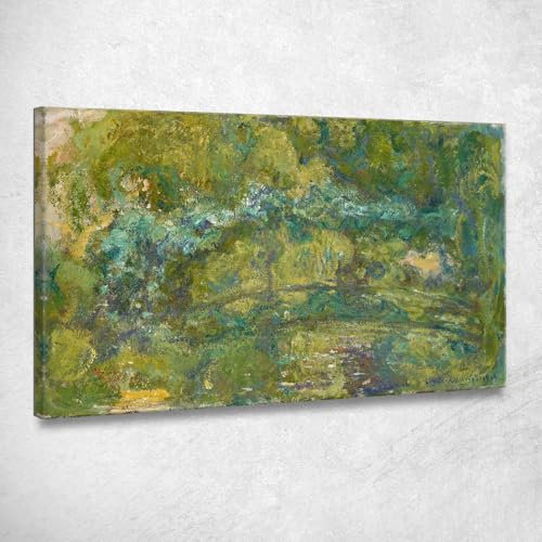 Der Gehweg auf dem Teich der Seerosen Claude Monet, mnt322 Bild gedruckt auf Leinwand, 100 x 60 cm