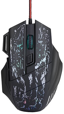 Juroupi, 7 Botones, Ratón óptico con Cable USB para Juegos, Ratón Ligero para Ordenador, para Juegos de PC