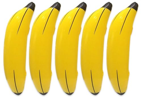 COACOM 5 Pezzi Giocattoli di Banana Gonfiabile, Gonfiabili Creativi, Giocattoli per Feste, Gonfiabili Divertenti.