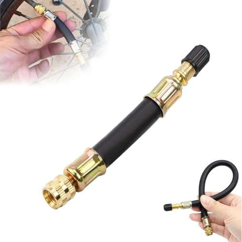 Lunpog Reifenventil Verlängerung 100mm, Autoventil Adapter Ventilverlängerung Flexible Gummi für Auto Motorrad Fahrrad