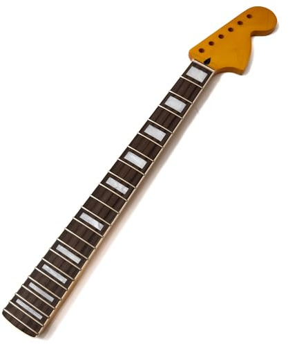22 Bünde Ahorn-Gitarrenhals, Palisander-Griffbrett mit Blockeinlagen, 35,6 cm Radius, für Fender Strat Style Gitarre Ersatzteile