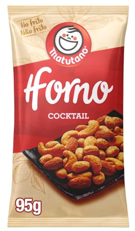 Matutano cocktail Tostados al Horno, snack de frutos secos variados cacahuetes, almendras y anacardos, formato individual, 95 gramos