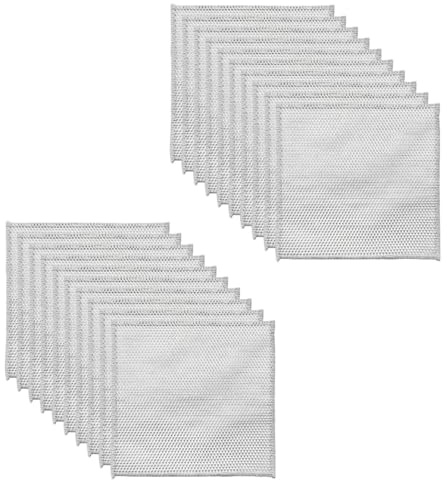 FinalCool Lot de 20 torchons à Vaisselle Multi-usages en Fil de Fer 20 x 20 cm Chiffons Vaisselle en Fil d'acier Anti-Rayure, Lavette en Fibre Métallique pour Cuisine, poêle, Casserole, Humide et Sec