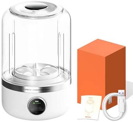 Koolenry Lavadora de Ropa Interior Ye02, Minilavadora Inalámbrica Recargable, Depósito para Ropa Interior, y Ropa de
