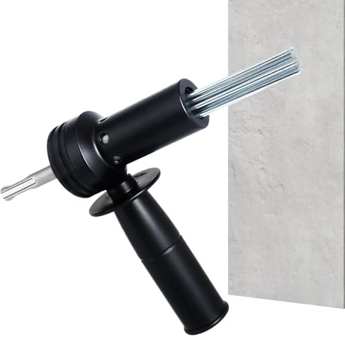 Accesorio escalador de agujas, adaptador robusto para 18 agujas, eliminador de óxido de acero de aleación, para trabajos de perforación, textura, construcción, preparación de azulejos, limpieza de