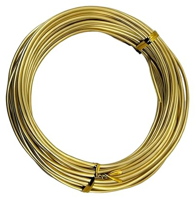 32.8Feet/10m Brass Picture Hanging Wire, 0.7mm/0.02in Braided Hanging Wire | for Photo Frame, Mirror, Artwork and Clock