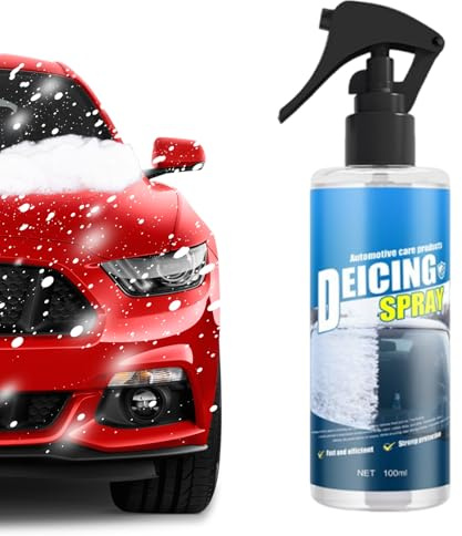 Antigelo per parabrezza – 100 ml – Spray per sbrinamento per parabrezza auto | per auto, camion, SUV, neve, ghiaccio, inverno, parabrezza vetro