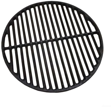 Griglia rotonda in ghisa per barbecue a carbone e a gas, progettata per ospitare più alimenti contemporaneamente (rete a griglia da 25 cm)