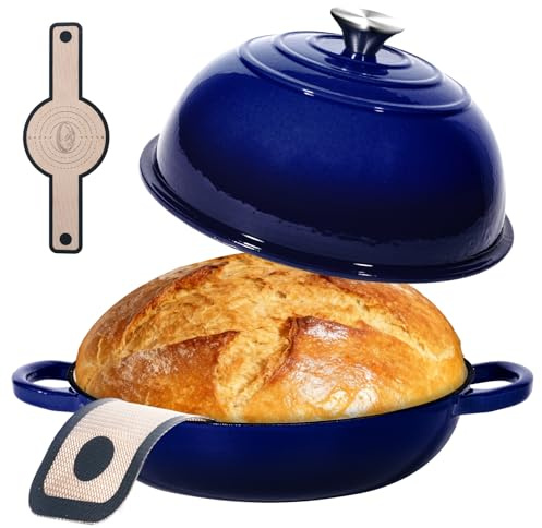 6QT Enameled Cast Iron Dutch Oven For Sourdough Bread Baking
