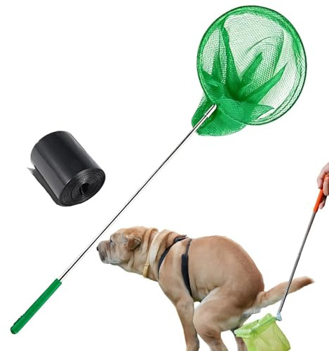 Recogedor De Excrementos Caninos Recogedor Retráctil Residuos Mascotas Con | Recogedor De Cacas Con Mango Largo Para Cachorros Para Hogar, Parque, Camping, Senderismo, Viajes, Picnic, Pa