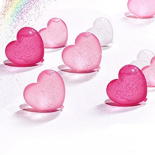 JTLB Paquet de 15 Glaçons Réutilisables en Forme de Cœur, Intégrés dans de L'eau Pure pour Boissons Whisky Vodka café Soda