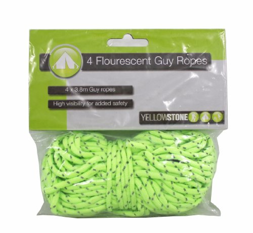 Yellowstone High-Vis Guy Ropes - Yellow, 4 Pack