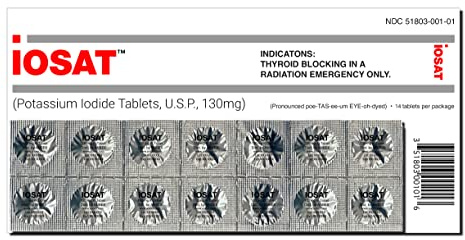 IOSAT Potassium Iodide Tablets - 14 130mg tablets