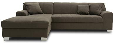 DOMO. collection Ecksofa Capri, Sofa in L-Form mit Schlaffunktion, Couch, Polsterecke, Eckcouch, Schlafsofa 239 x 152 x 75 cm (BxTxH), Khaki