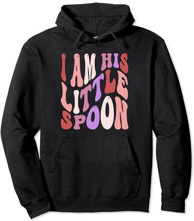 Valentine's Day Couple Outfit I'm His Little Spoon Big Spoon Pullover Hoodie