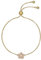 Ted Baker Petial Painted Flower Adjustable Bracelet For Women (Gold Tone/Light Pink & Pearl)