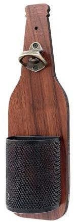 Abridor de botellas de pared,Abridor de botellas montado en la pared | Abridor de botellas con recogedor de tapa | Abridor de botellas de cerveza para hombres, papá, amantes de la cerveza, novedad,