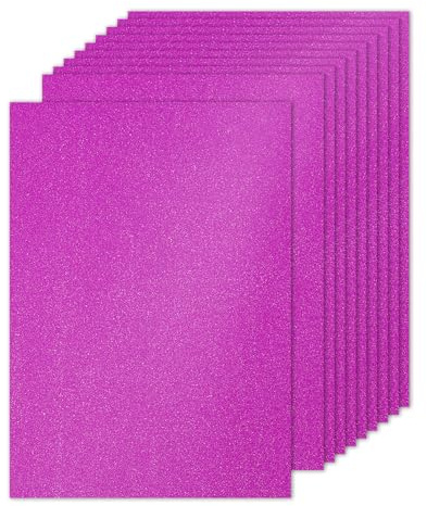 PATIKIL 10 Blätter lila Glitzer Kartonpapier A4 250gsm Rechteck Premium | Funkelndes Papier Bastelkarton, für Scrapbook Kartenherstellung DIY Kunstprojekte Hochzeitsfeier