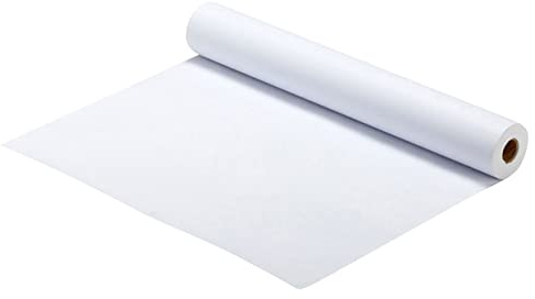 STOBOK Rollo De Papel De Dibujo Blanco 44cm x 25m Para Artistas, Papel De Boceto Reciclado, Compatible Lápices y Acuarelas, Adecuado Para Manualidades Infantiles y Pintura Al Aire Libre