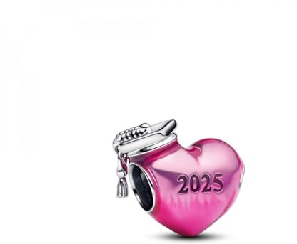 PANDORA Moments 793788C01 - Charm a forma di cuore in argento Sterling 2025, compatibile con braccialetti Moments, 7,5x12x13 mm, Argento sterling, Nessuna pietra preziosa