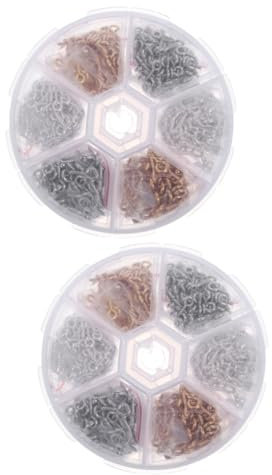 jojofuny 2 Set Chiodi Di Corno Morsa Bracciale In Titanio Riparazione Dado Antigraffio Occhiali Gioielli Ganci Anelli Cerniere Dorate Chiavistello Cricchetto Cavatappi Chiave 750 pezzi*2