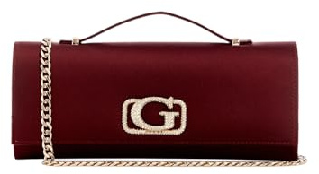 GUESS Umhängetasche Handtasche Zalina Top Handle Clutch Wine weinrot