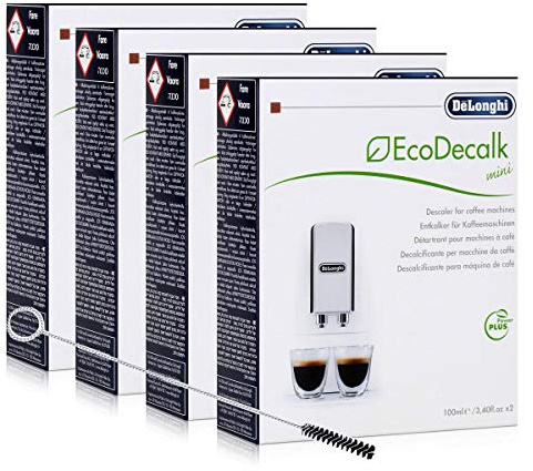 4x Entkalker Delonghi EcoDecalk Mini Power Plus Reinigungsbürste für Kaffeevollautomaten