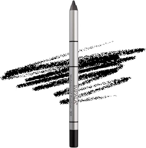 IMPALA | Wasserdichter cremiger Eyeliner Schwarz 301 |Definierter Konturenstrich oder rauchiger Effekt|Dichte und cremige Textur, einfach aufzutragen|Lebendige, lang anhaltende und wasserfeste Farbe
