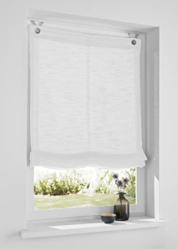 Raffrollo Ösenrollo Celtic Creme Breite ca. 100 x Höhe 140 cm