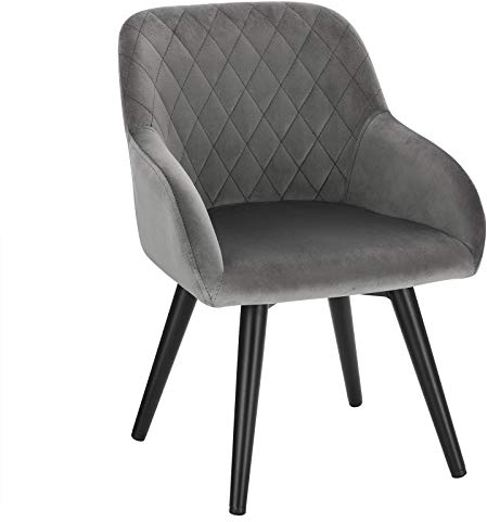 WOLTU Kinderstuhl Kinder Stühle,Sitzhöhe 29cm mit Rückenlehne Armlehne, Stoffbezug Weich Gestell aus Metall(Grau)