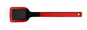 Woll Cook-It, Pfannenschaufel, mit dünner und flexibler Silikonlippe, 6 cm breit, 32 cm lang, Hitzebeständig bis 220°, Spülmaschinenfest