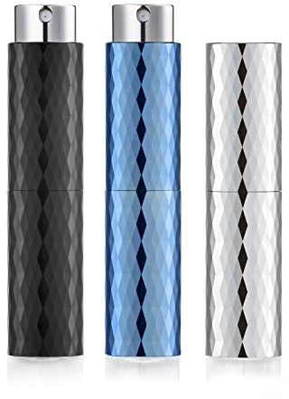 LISAPACK 8ml Refillable Perfume Bottle Travel, 3pcs Cologne Atomizer Spray