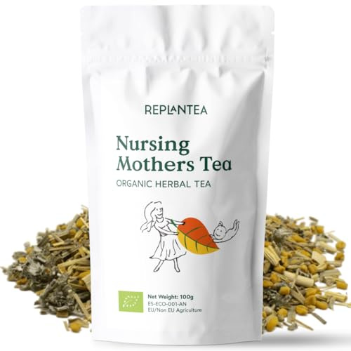 TISANA ALLATTAMENTO 100% Biologica 100g (50 Tazze) | Tisana per Allattamento con Fieno Greco, Finocchio, Anice e Cumino per le Madri che Allattano REPLANTEA®