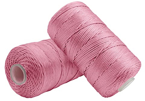 Uiopa Makramee Garn 1,5mm x 400m, Nylonschnur Bändchengarn für Häkeltasche, Häkelgarn Schmuckband Farbig für Häkeln, Stricken, Dekoration, DIY-Projekte