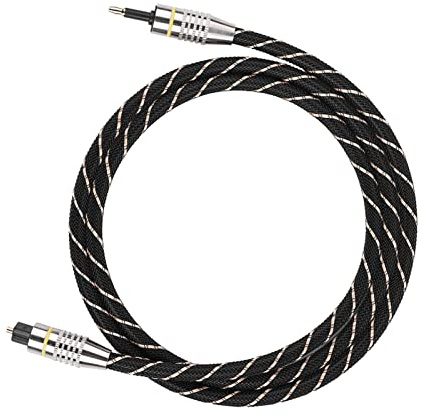 Akozon Toslink a Mini, Fibra Ottica Digitale Audio Strisce PH Nastro Spina 3,5 Mm Oakton Cavo di Cottura SPDIF Connettore Placcato Oro 1,5 M (1m)