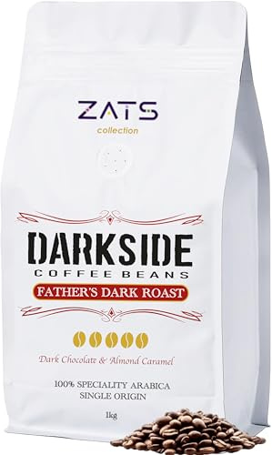 ZATS 100% Arabica Coffee Beans Father's Dark Roast 1kg, Single Origin - Intensity 5/5 - Strong Italian Artisan Espresso, Dark Roasted Speciality Whole Coffee Beans