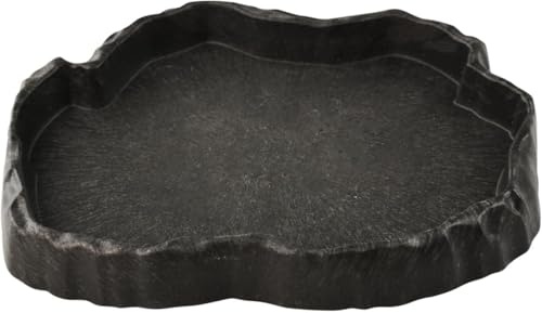 Flylin Reptile Water Dish, Reptile Feeding Dish Corner Bowl Breadworm Feeding Food Bowl, Terrarium Decor Bowls for Bearded Dragon Lizard Frog Leopard Gecko Tortoise Hermit Crab Chameleon (Middle)
