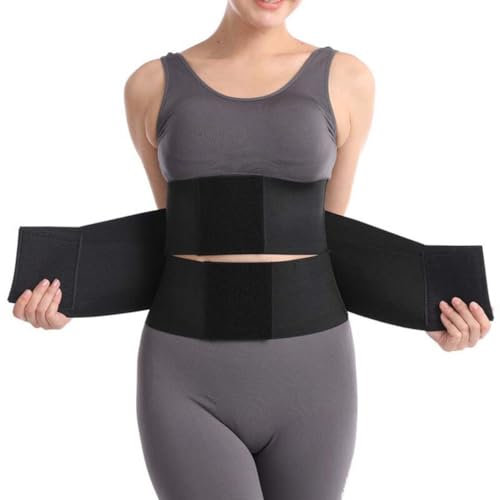 LUCKKY Triple Wrap Tummy Shaper, Belt Waist Cincher Ab Belt Tummy Control Body Shaper, Bauchweggürtel, Abnehmen Waisttrainer Taillenformer, Bauchgürtel für Herren und Damen (Schwarz, XXL)