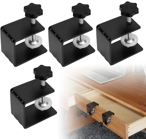 Aramanara 4 Pcs Woodworking C Clamp, Small Draw Front Clamp, Tiger Clamp | Heavy Duty Metal C Clamps, Universal Drawer Front Installation for Cabinets, Small Clamps for Wood Fixed Repair