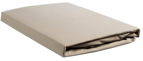 Ambiante Baumwolle - Spannbettlaken für Topper - 200x200 - Taupe