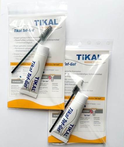 Tikal Tef Gel antikorrosion T10 – 2-pack (2 × 10 g) – lös, vit – korrosionsskydd för skruvar och gängor