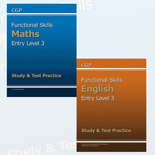 Functional Skills Collection Entry Level 3 Study & Test Practice 2 Books Bundle (Maths,English)