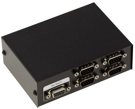 KALEA-INFORMATIQUE Scatola di condivisione seriale RS232 Switch a 4 Porte RS-232. Reversibile, 4 ingressi a 1 Uscita Oppure 1 Ingresso a 4 uscite