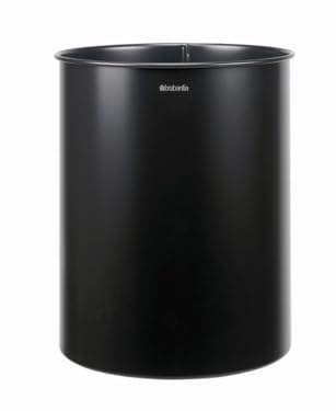 Brabantia 181443 Classic Waste Paper Bin, 15 L - Black