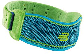 Bauerfeind, 1 unisex knä-sportbälte, Sports Knee Strap, Kan bäras på vänster & höger knä, Patellabandage för löpning, maraton samt bollsporter, Silikonring, Tryckavlastning