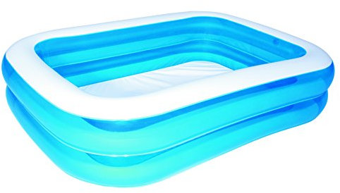 Bestway 54005 Piscina Gonfiabile Rettangolare Family 2 Anelli 201 x 150 x 51 cm. MWS