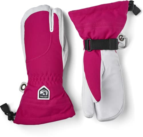 HESTRA Heli Ski Trigger Damen-Handschuh 2024, Fuchsia/Offwhite, Größe 40