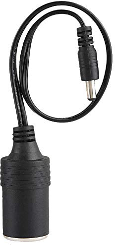 Fydun Zigarettenanzünder Stecker KFZ Verlängerungskabel Buchse Stecker Netzteil Kabel Buchse auf DC 5,5 * 2,1mm 30 cm / 11,8 Zoll (Schwarz)